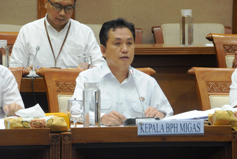 Kepala BPH Migas  M. Fanshurullah Asa dalam Rapat Dengar Pendapat (RDP) dengan Komisi VII DPR RI dengan Agenda evaluasi kinerja BPH Migas tahun 2019 dan evaluasi BBM Satu Harga, Rabu (12/2).