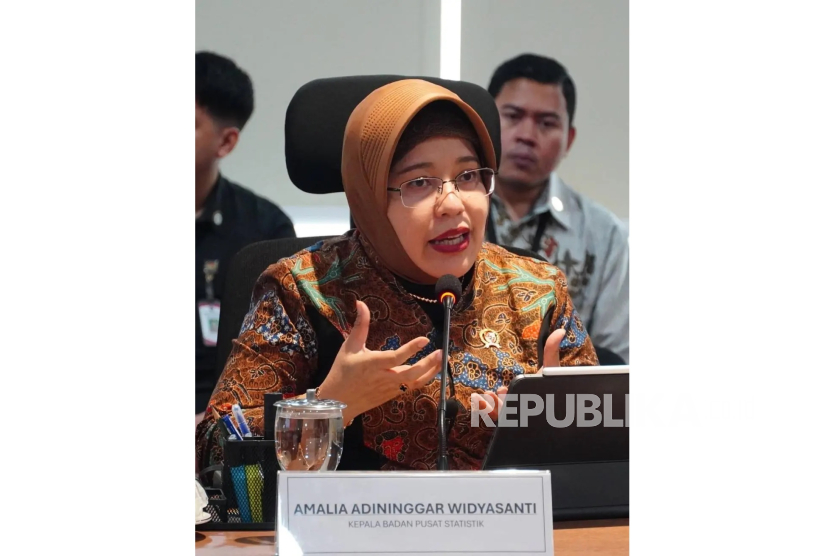 Kepala BPS (Badan Pusat Statistik) Amalia Adininggar Widyasanti