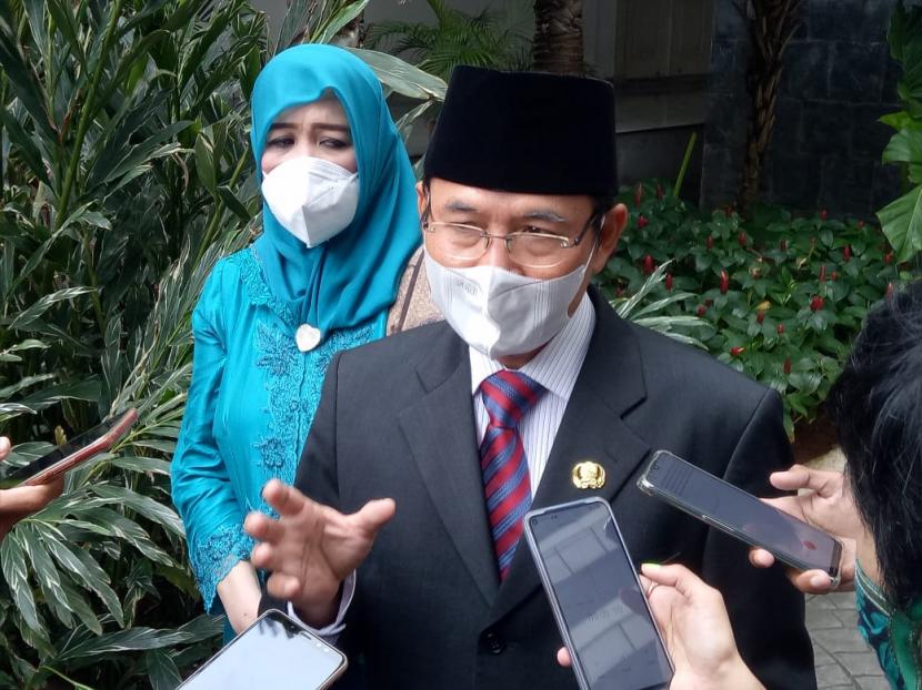 Kepala Dinas Sumber Daya Air (SDA) DKI Jakarta Yusmada Faizal usai pelantikan di Balai Kota Jakarta, Selasa (23/2). 