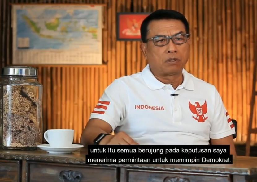 Kepala KSP Moeldoko menyampaikan pernyataan terkait penunjukkan dirinya sebagai ketua umum Partai Demokrat versi KLB Deli Serdang.