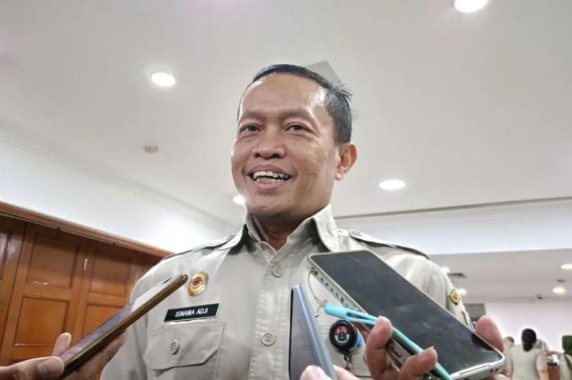 Kepala Pelaksana Badan Penanggulangan Bencana Daerah (BPBD) DKI Jakarta, Isnawa Adji di Balai Agung DKI, Jakarta Pusat, Selasa (30/5/2023).