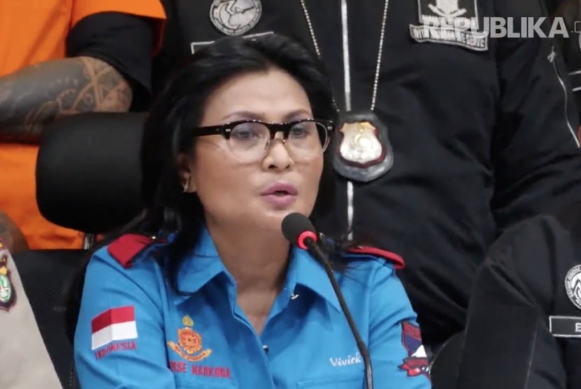 Kepala Satuan Narkoba Polres Metro Jakarta Selatan Komisaris Polisi Vivick Tjangkung (ROL/Abdul Kodir)