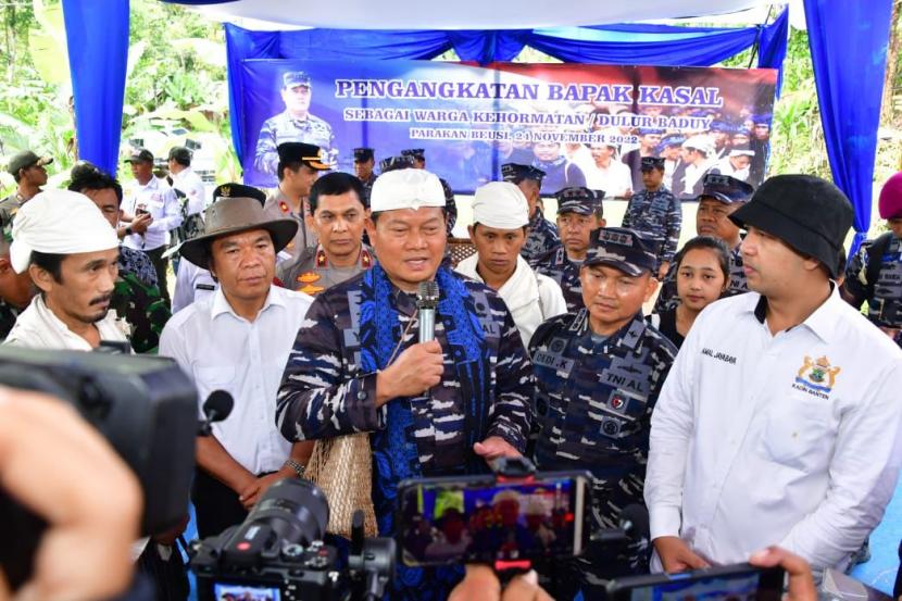 Kepala Staf Angkatan Laut (KSAL) Laksamana Yudo Margono di Kabupaten Lebak, Banten, Kamis (25/11/2022).
