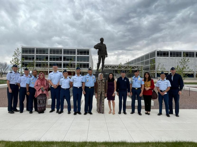 Kepala Staf TNI Angkatan Udara (KSAU) Marsekal Fadjar Prasetyo di United State Air Force Academy (USAFA), Colorado, AS, Selasa (17/5/2022).