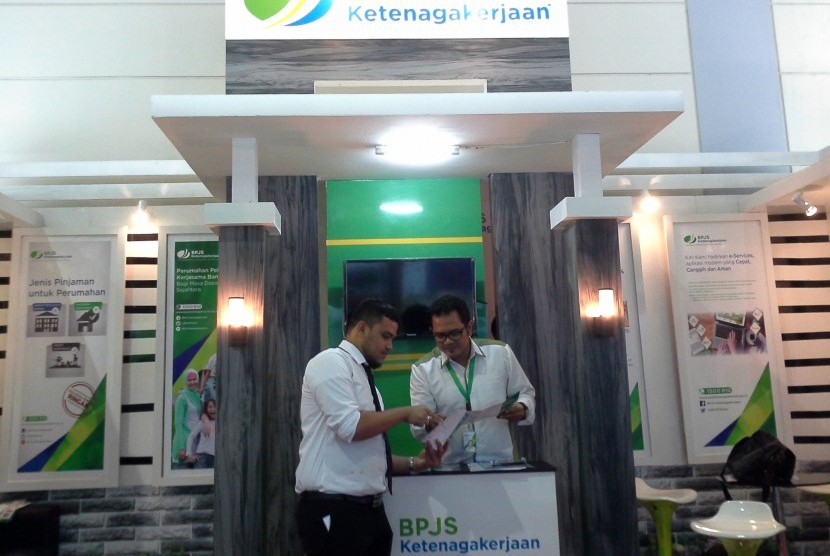 Kepala Urusan Investasi Properti BPJS Ketenagakerjaan Wiradana saat ditemui di stan pameran BPJS Ketenagakerjaan, Selasa (16/2).   