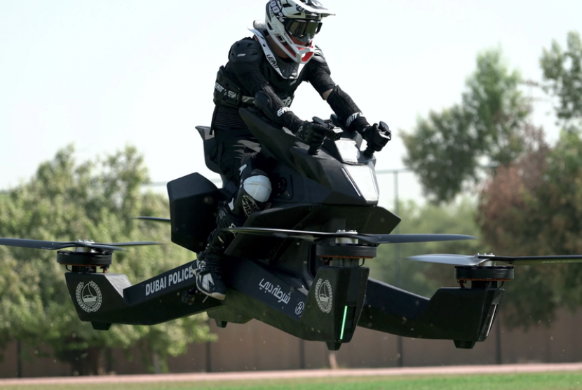 Kepolisian di Dubai uji coba motor terbang, Hoverbike.