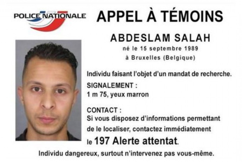 Kepolisian Prancis merilis foto Abdeslam Salah yang diduga salah satu penyerang dalam teror Paris