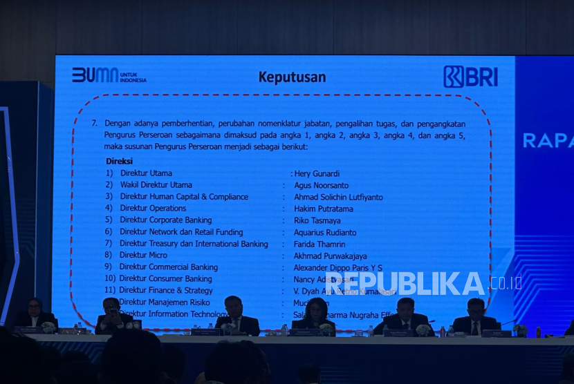 Keputusan RUPST Bank Rakyat Indonesia, Senin (24/3/2025).