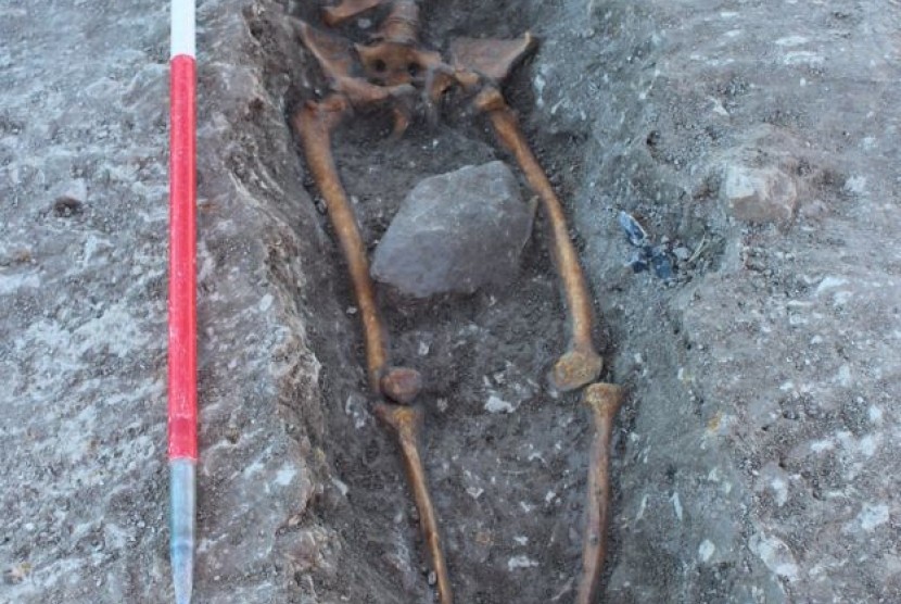 Kerangka manusia purba yang ditemukan di Inggris. 