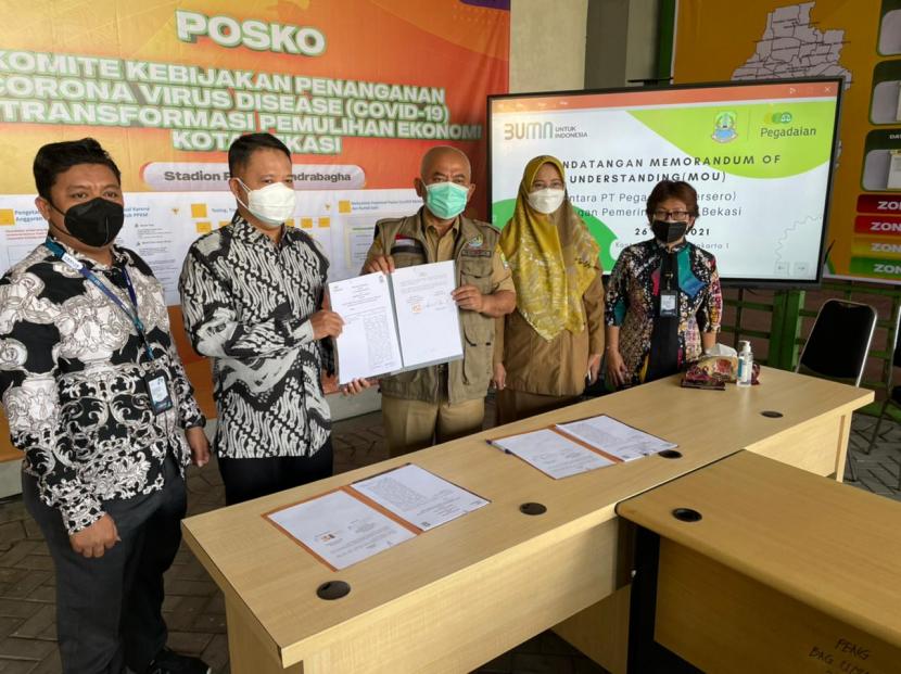 Kerjasama Pegadaian (Persero) Kanwil VIII Jakarta  dengan Pemerintah Kota Bekasi.