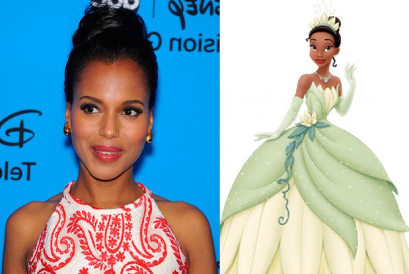 Kerry Washington, seleb mirip tokoh Disney Putri Kodok