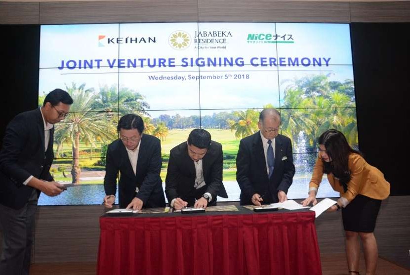 Kesepakatan joint venture antara Keihan Real Estate Co Ltd dan Nice Corporation asal Jepang dengan PT Grahabuana Cikarang (GBC).