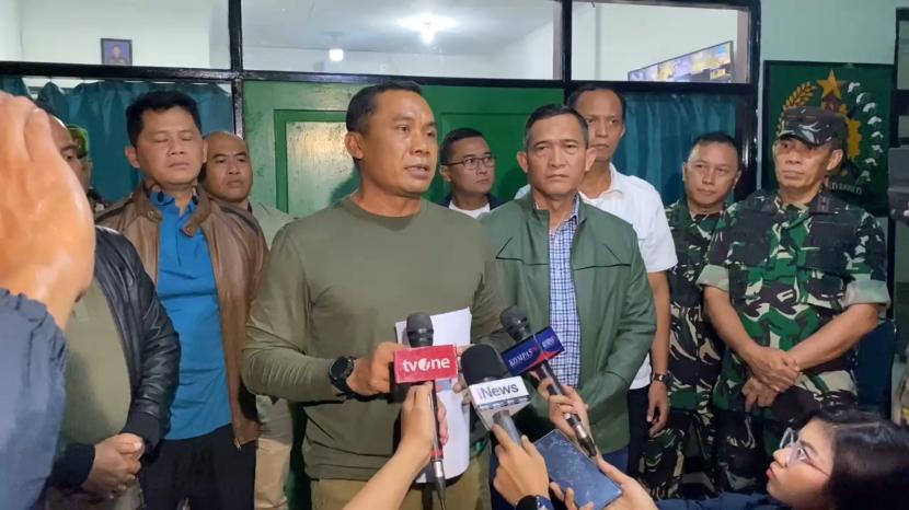 Keterangan pers Pangdam Jaya Mayjen TNI Mohammad Hasan terkait ledakan gudang amunisi TNI di Ciangsana, Kabupaten Bogor