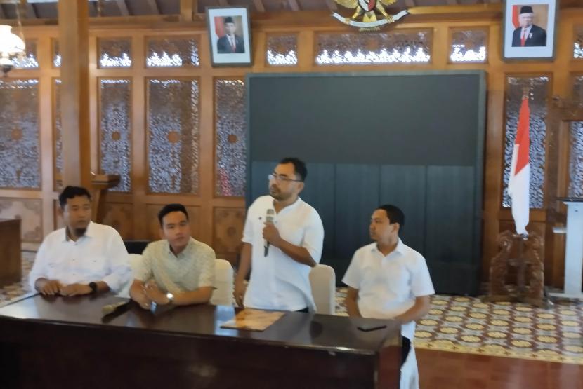 Suasana konferensi pers usai pertemuan relawan di Loji Gandrung Solo, pekan lalu.