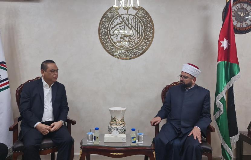Ketua ASFA Foundation Komjen Pol (Purn) Syafruddin Kambo bertemu Grand Mufti Yordania Syaikh Ahmad Al-Hasanat pada Ahad (25/2/2024). 