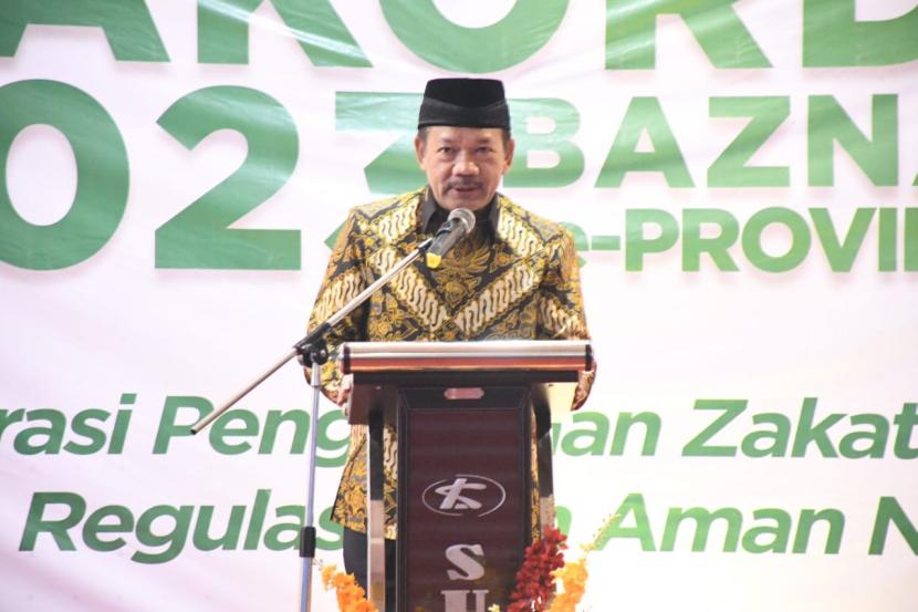 Ketua Badan Amil Zakat Nasional (Baznas) RI, Prof. KH. Noor Achmad mengapresiasi Peraturan Daerah (Perda) tentang Pengelolaan Zakat, Infak dan Sedekah (ZIS) di Kabupaten Bengkalis, Provinsi Riau.