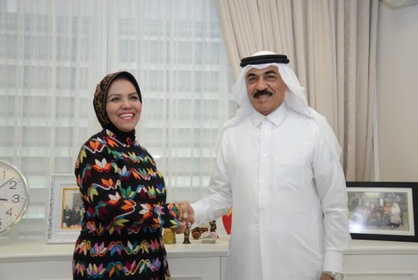 Ketua Badan Kerja Sama Antar Parlemen (BKSAP) DPR Nurhayati Ali Assegaf menerima Duta Besar Qatar Ahmad Bin Jassim Mohammed Ali Al-Hamar, Kamis (6/7).