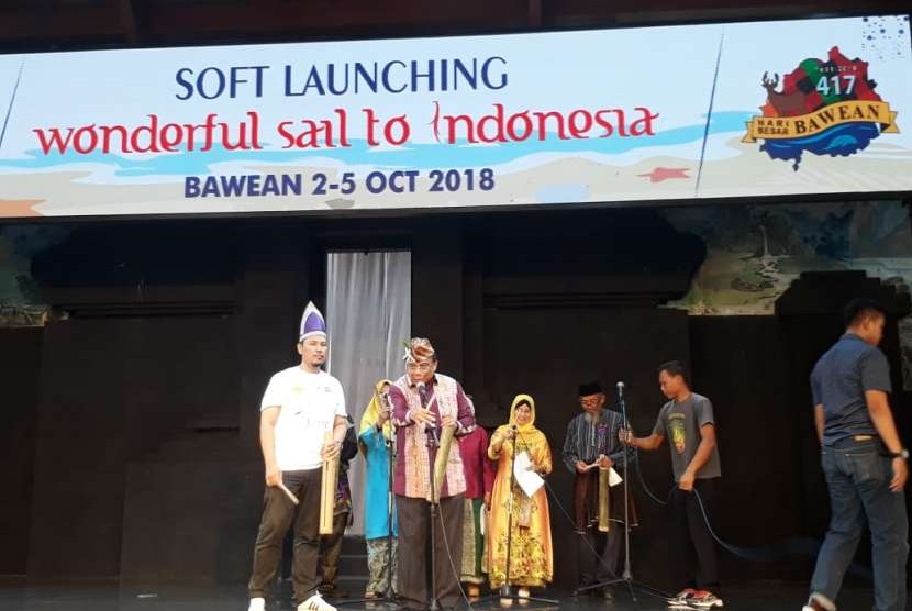 Ketua Badan Percepatan Pengembangan Pariwisata Bahari Kementerian Pariwisata, Indroyono Soesilo didampingi Pengurus Badan Pengembangan Pariwisata Bawean (PB2B) meluncurkan kegiatan Wonderful Sail to Indonesia di Bawean. Soft launching ini digelar di Anjungan Jawa Timur, TMII, Jakarta Timur, Sabtu (8/9).