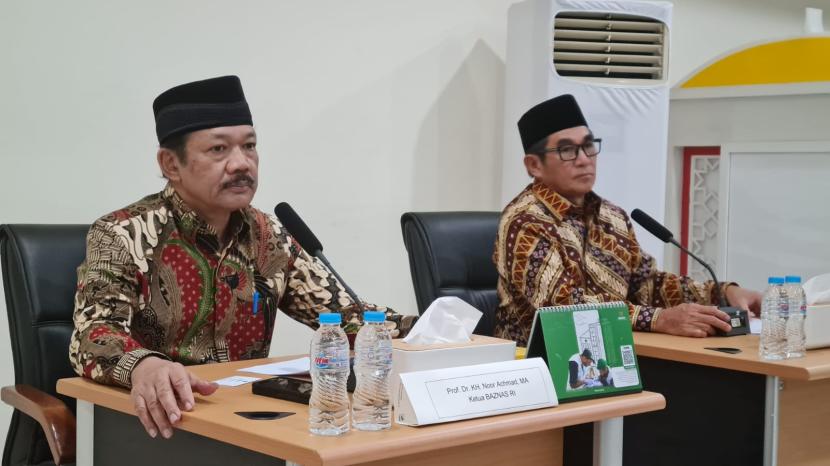 Ketua Baznas RI Prof KH Noor Achmad bersama Presiden Laznah Tanfiziyah PP Syarikat Islam Hamdan Zoelva.