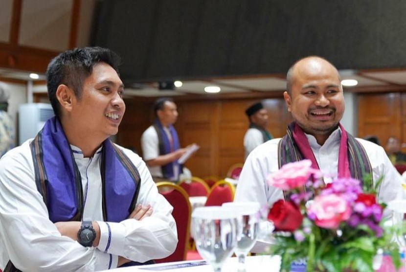 Ketua BPP HIPMI  Mardani H. Maming kiri dan Ketua Umum BPD HIPMI Jaya, Afifuddin Suhaeli Kalla (kanan). 
