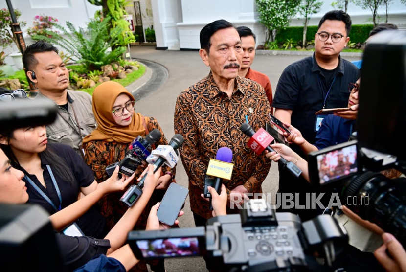 Ketua Dewan Ekonomi Nasional (DEN) Luhut Binsar Pandjaitan di Istana Kepresidenan Jakarta, Rabu (27/8/2025) sore WIB.