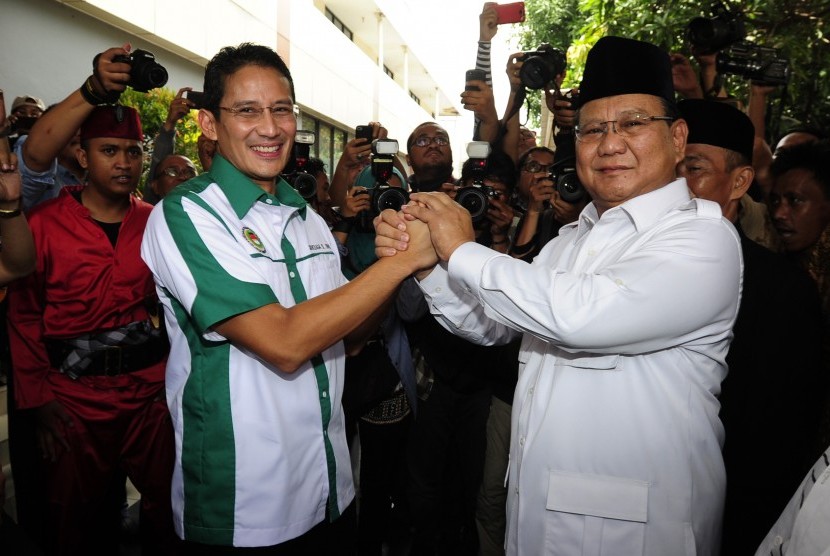 Prabowo Subianto (kanan) dan Sandiaga Uno.