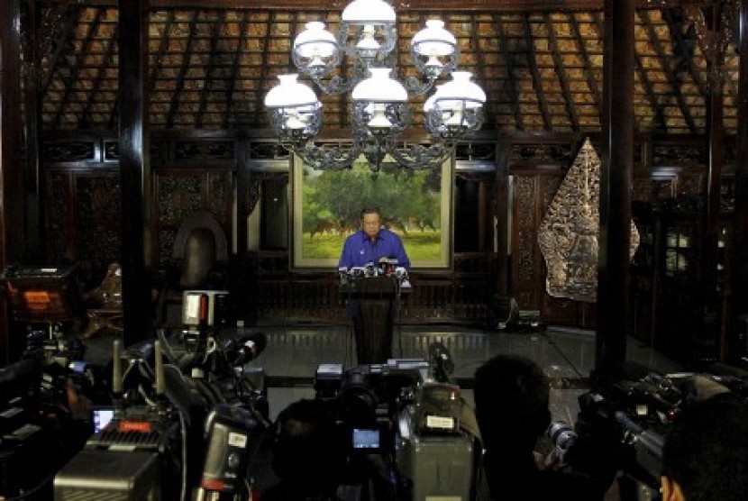Ketua Dewan Pembina Partai Demokrat yang juga Ketua Majelis Tinggi Partai Demokrat Susilo Bambang Yudhoyono .