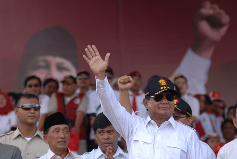 Gerindra ajak kadar pertahankan Jabar sebagai kandang Prabowo. Ilusrasi kampanye Gerindra  