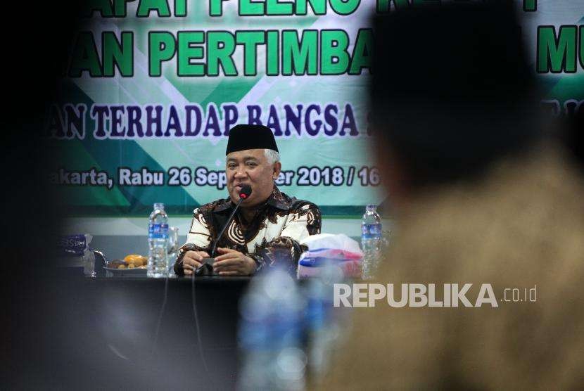 Ketua Dewan Pertimbangan Majelis Ulama Indonesia Din Syamsuddin