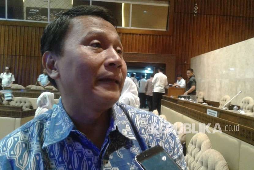 Ketua Dewan Pimpinan Pusat (DPP) Partai Keadilan Sejahtera (PKS) Mardani Ali Sera di Kompleks Parlemen Senayan, Jakarta, Selasa (28/8).
