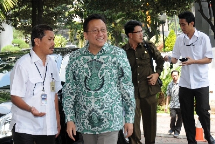 Ketua DPD Irman Gusman mendatangi gedung KPK di Kuningan, Jakarta, Rabu (23/7).