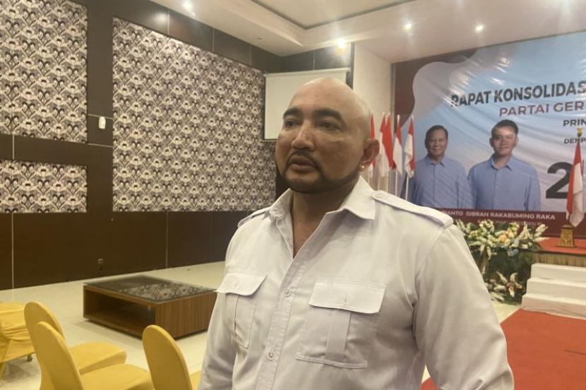 Ketua DPD Partai Gerindra Bali, Made Muliawan Arya alias De Gadjah saat konsolidasi di Kota Denpasar.