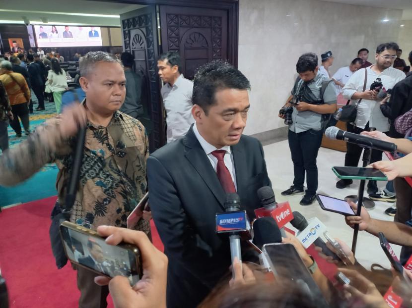 Ketua DPD Partai Gerindra DKI Jakarta Ahmad Riza Patria di DPRD Provinsi DKI Jakarta, Jumat (4/10/2024).