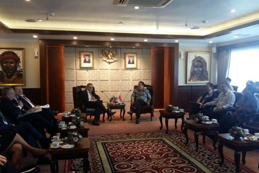 Ketua DPD RI Irman Gusman menerima kunjungan Menlu Rep.Ceko Lubomir Zaoralek