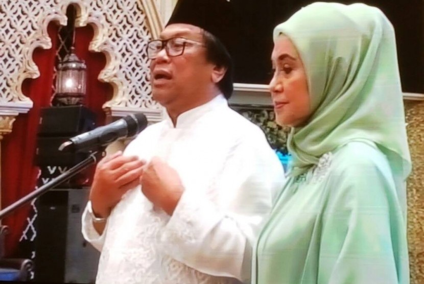 Ketua DPD RI Oesman Sapta saat berbicara di acara buka puasa bersama GEBU MINANG di Jakarta, Ahad (18/6) lalu