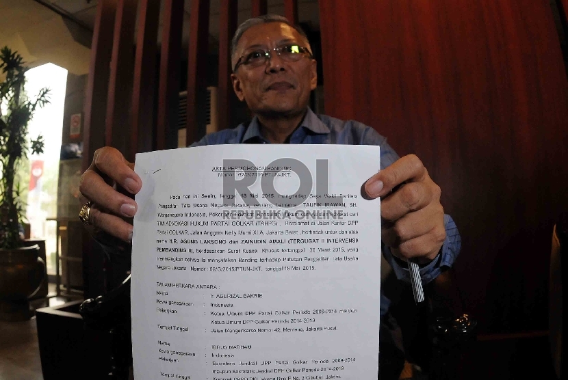 Ketua DPP Golkar Bidang Hukum dan HAM dari kubu Agung Laksono, Lawrence Siburian