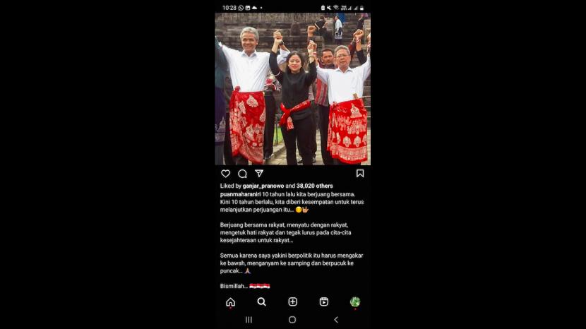 Ketua DPP PDIP Puan Maharani mengunggah foto kebersamaannya dengan Ganjar Pranowo, saat kampanye Pilkada Jawa Tengah 2013 lalu.