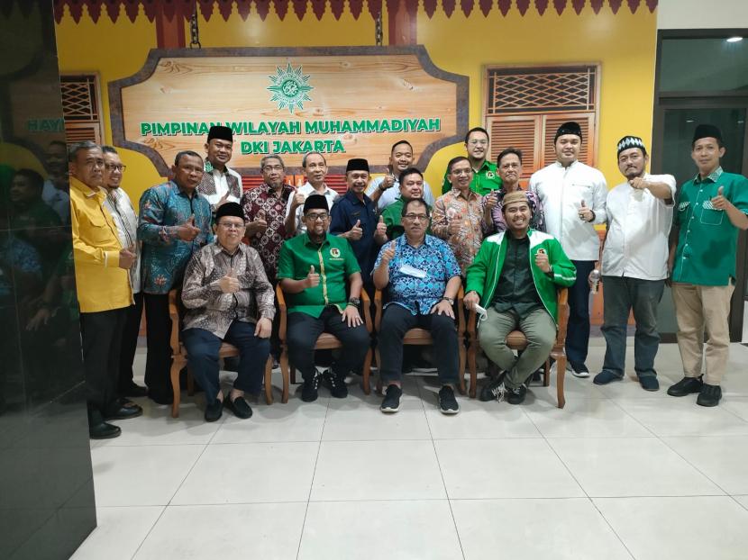 Ketua DPW PPP DKI Jakarta Guruh Tirta Lunggana menyambangi Kantor Pimpinan Wilayah (PW) Muhammadiyah DKI Jakarta, Jalan Kramat, Jakarta Pusat, Senin (22/8/2022).