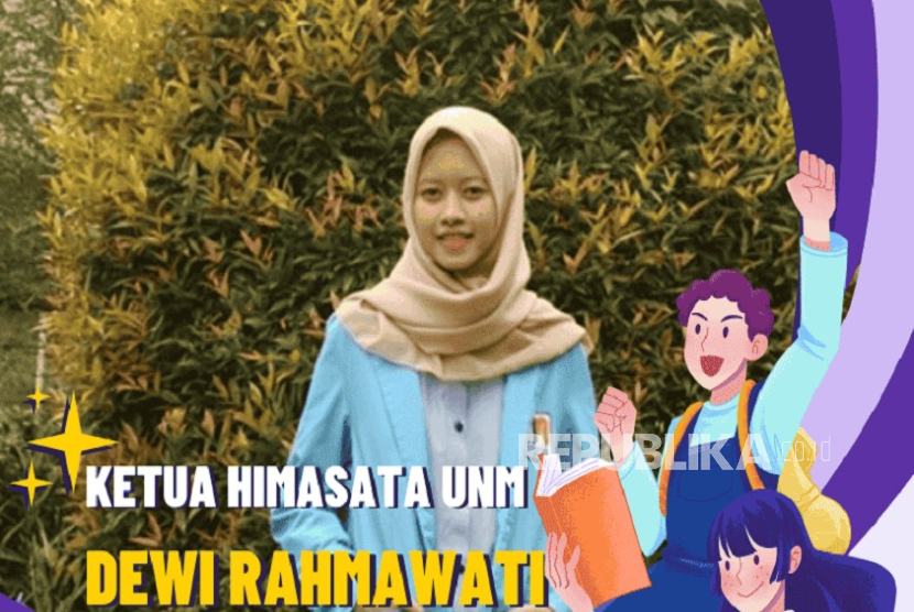 Ketua Himpunan Mahasiswa Sains Data (HIMASATA) UNM, Dewi Rahmawati.