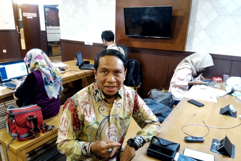 Ketua Komisi II DPR RI Zainudin Amali menanggapi rencana pemindahan ibu kota, di Gedung Nusantara III, Komplek Parlemen RI, Jakarta, Senin (26/8).