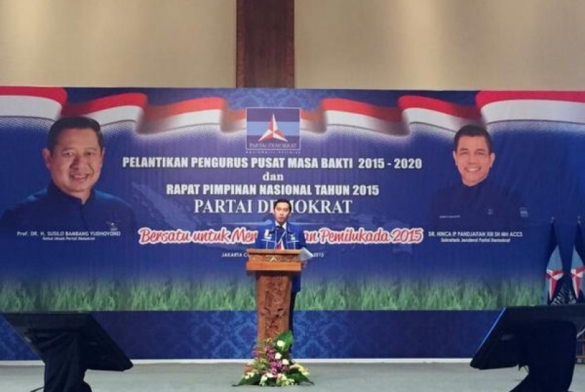 Ketua Umum Partai Demokrat SBY umumkan pengurus DPP periode 2015-2020.