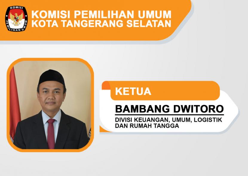 Ketua Komisi Pemilihan Umum (KPU) Kota Tangerang Selatan (Tangsel) Bambang Dwitoro.