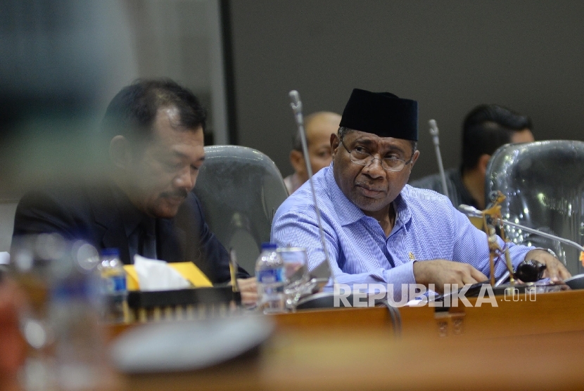 Ketua Komisi VIII DPR RI Ali Taher saat memimpin uji kelayakan dan kepatutan calon anggota Dewan Pengawas Badan Pengelola Keuangan Haji di Komisi VIII DPR RI, Jakarta.