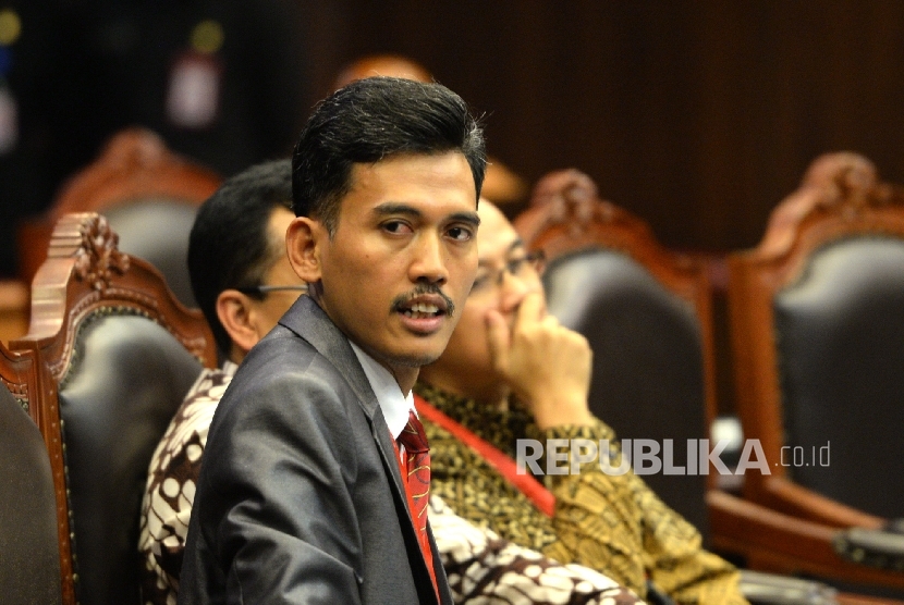 Ketua KPAI Asrorun Niam Sholeh menghadiri sidang lanjutan judicial riview KUHP pasal 284, 285, dan 292 di Mahkamah Konstitusi, Jakarta, Selasa (23/8). 