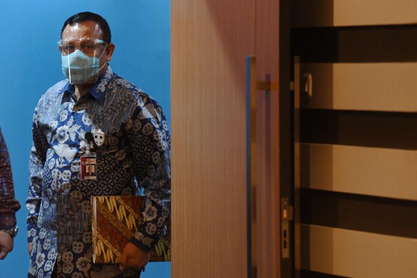 Ketua KPK Firli Bahuri bersiap menjalani sidang etik dengan agenda pembacaan putusan di Gedung ACLC KPK, Jakarta, Kamis (24/9/2020).