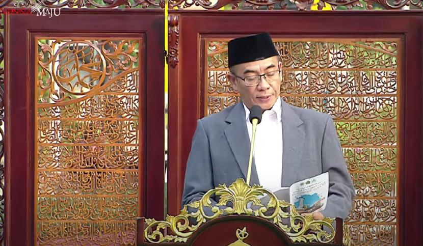 Ketua KPU Hasyim Asyari jadi Khatib Shalat Idul Adha di Semarang, 17 Juni 2024.