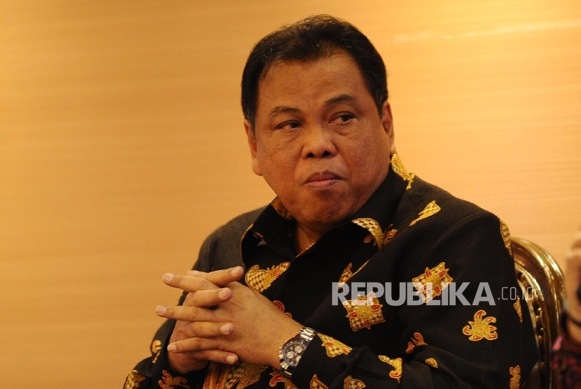 Ketua Mahkamah Konstitusi Arief Hidayat berikan paparan dalam CEO Gathering Apindo di Jakarta, Senin (27\2).