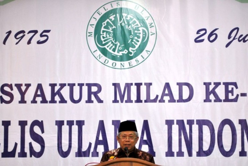 Ketua Majelis Ulama Indonesia (MUI) KH Ma'ruf Amin