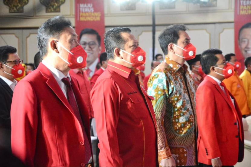 Ketua MPR Bambang Soesatyo (Bamsoet) saat Pengukuhan Pengurus Dewan Pimpinan Nasional (Depinas) SOKSI 2020-2025, di Jakarta, Kamis malam (3/12).