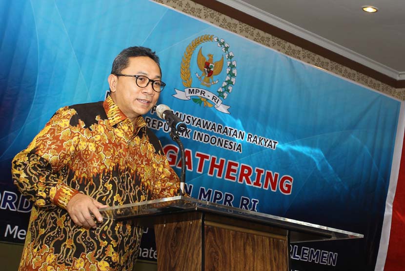 Ketua MPR, Zulkifli Hasan, dalam acara 'Press Gathering Pimpinan MPR RI dengan Wartawan 'Parlemen' di Medan pada Jumat (8/5).